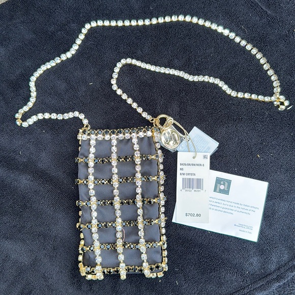 Mini Holli Black | Rosantica Milano Rosantica Milano Crystal Phone Case Cross Body Bag